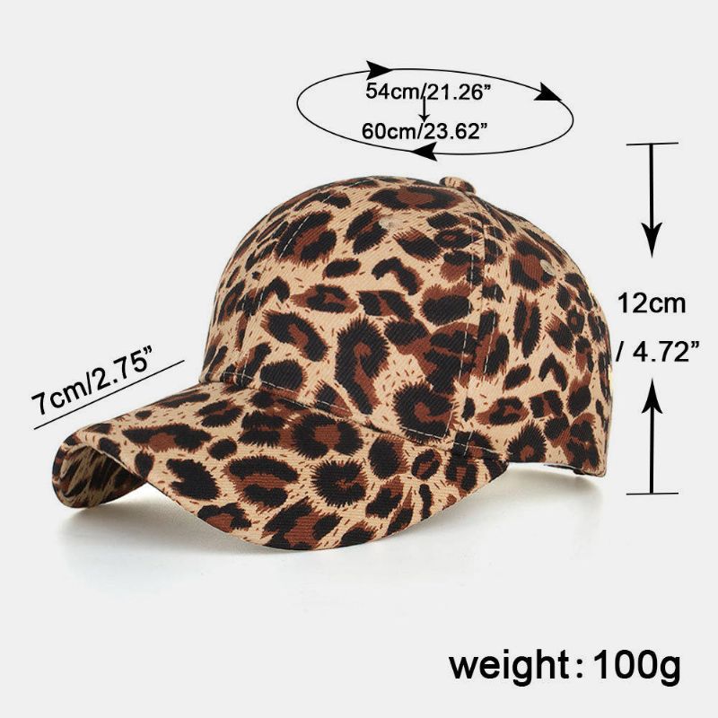 Damer Herr Leopard Baseballkeps Andas Solhatt