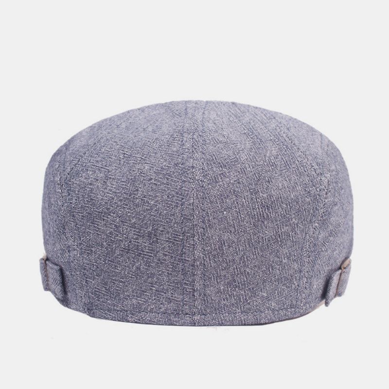 Herr Bomullsbaskerkeps Enfärgad Justerbar Wild Forward Hat Flat Cap