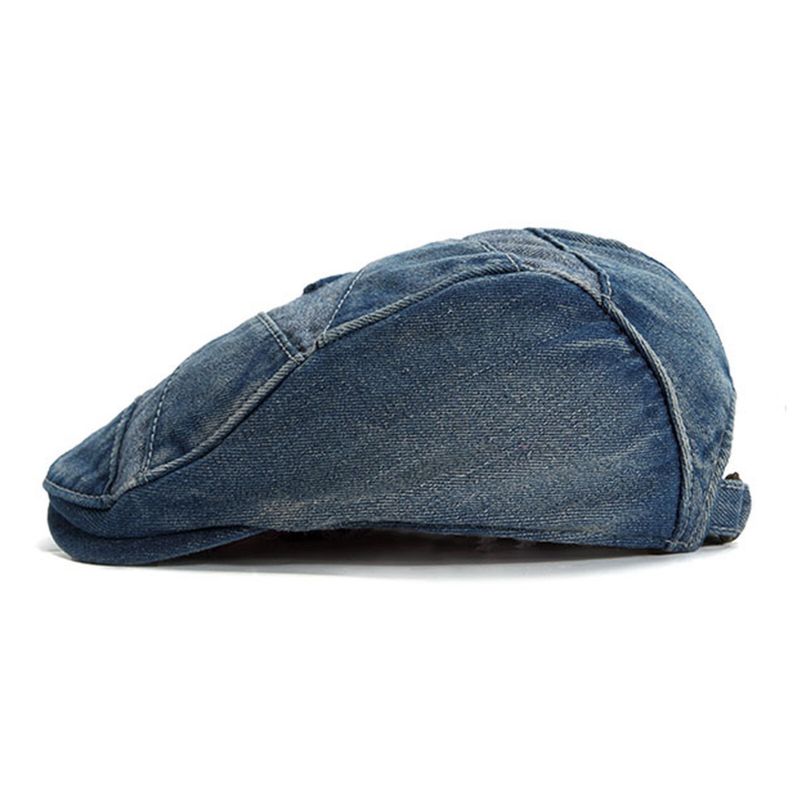 Herr Denim Andas Solskydd Kort Brätte Casual Vintage Framåt Hattar Basker Flat Kepsar