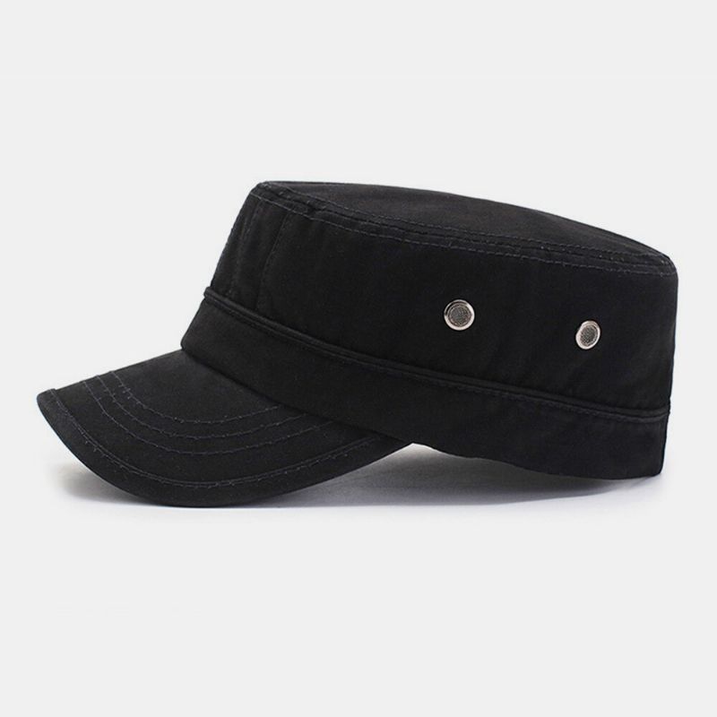 Herrmode Andas Nödställda Militärkeps Casual Justerbar Solskydd Flat Top Cap Cadet Hat