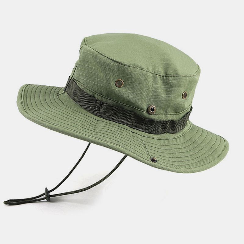 Herrnitar Vindtätt Rep Med Dubbla Användningsområden Utomhusfiske Klättring Anti-uv-solskydd Bucket Hat