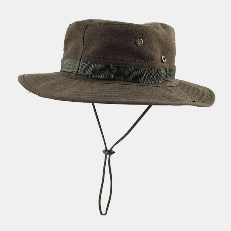 Herrnitar Vindtätt Rep Med Dubbla Användningsområden Utomhusfiske Klättring Anti-uv-solskydd Bucket Hat