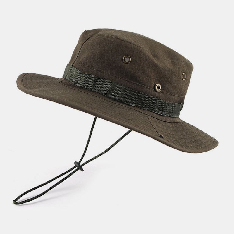 Herrnitar Vindtätt Rep Med Dubbla Användningsområden Utomhusfiske Klättring Anti-uv-solskydd Bucket Hat