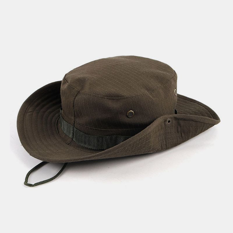 Herrnitar Vindtätt Rep Med Dubbla Användningsområden Utomhusfiske Klättring Anti-uv-solskydd Bucket Hat