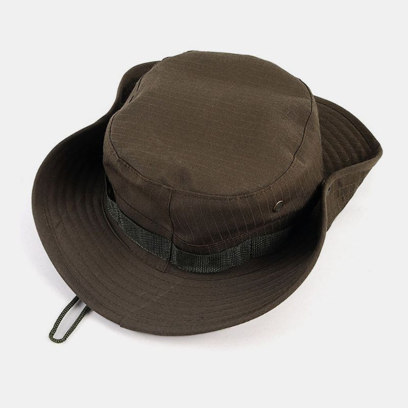 Herrnitar Vindtätt Rep Med Dubbla Användningsområden Utomhusfiske Klättring Anti-uv-solskydd Bucket Hat