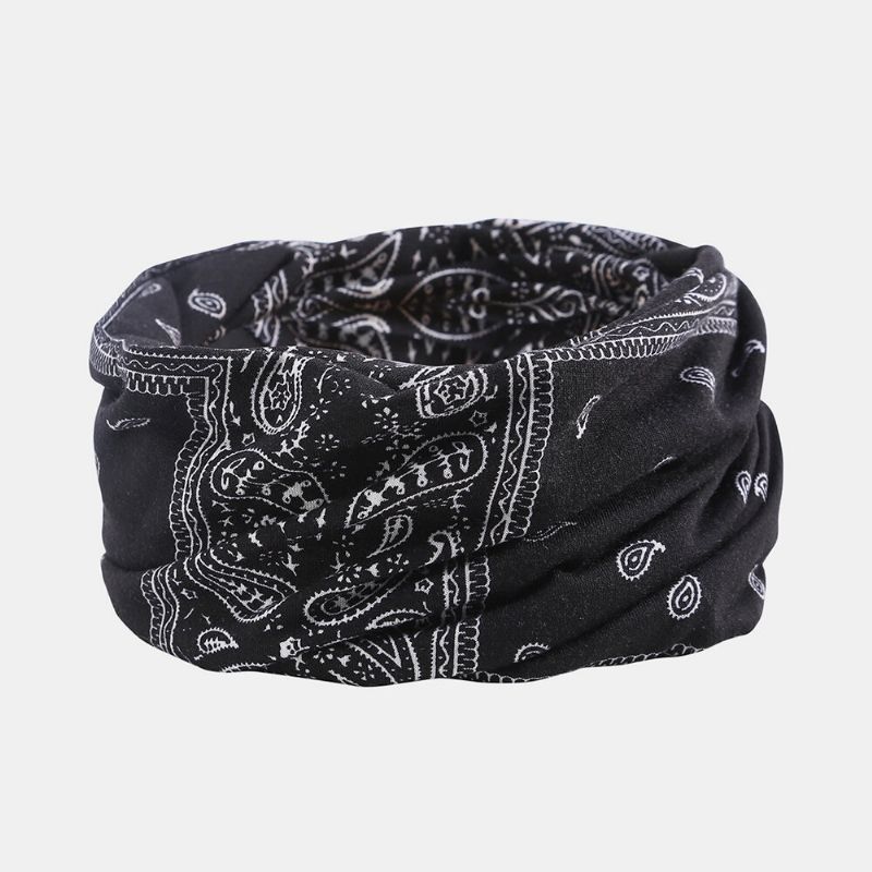 Kvinnor Bomull Multifunktionstryck Beanie Cap Hals Damask Ansiktsskydd Hattar Bandana