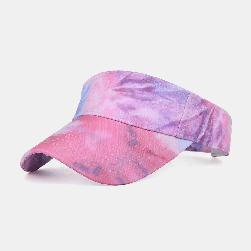 Kvinnor Färg Tie Dye Utskrift Baseball Keps Mode Solskyddsmedel Tom Topphatt