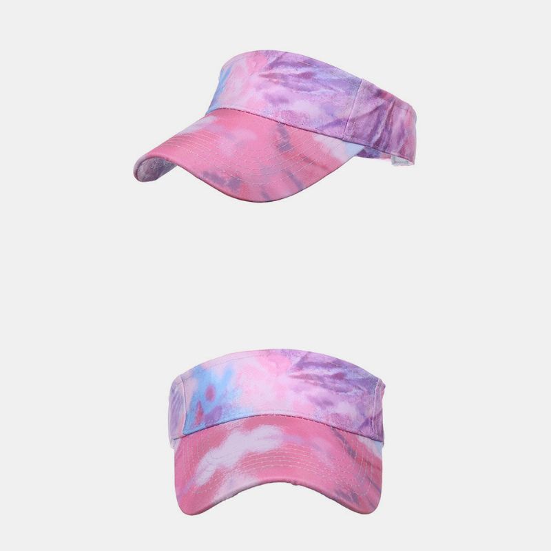 Kvinnor Färg Tie Dye Utskrift Baseball Keps Mode Solskyddsmedel Tom Topphatt