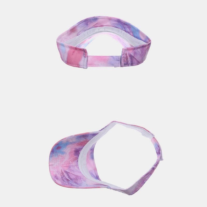 Kvinnor Färg Tie Dye Utskrift Baseball Keps Mode Solskyddsmedel Tom Topphatt