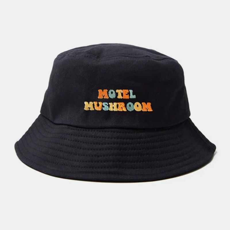 Kvinnor Män Motell Mushroom Print Mönster Utomhus Casual Sunshade Bucket Hat