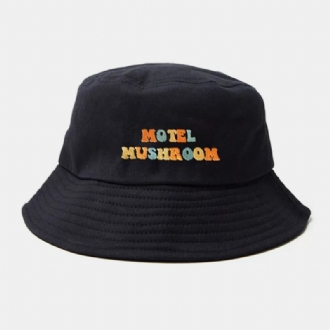 Kvinnor Män Motell Mushroom Print Mönster Utomhus Casual Sunshade Bucket Hat