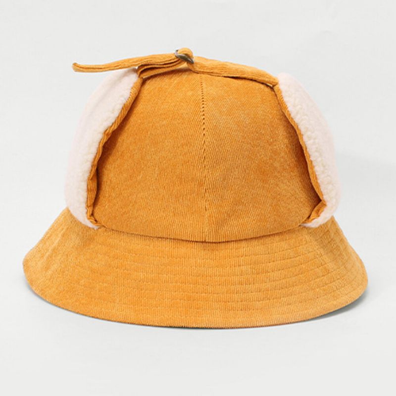 Kvinnor Manchester Plus Hatt Omkrets Öronskydd Slips Håll Värmen Bucket Hat