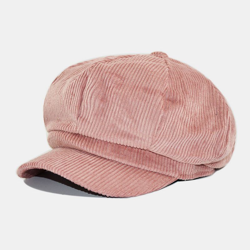 Kvinnor Manchester Retro Casual Stripes Outdoor Daglig Målare Hatt Åttakantig Hatt Basker Hatt