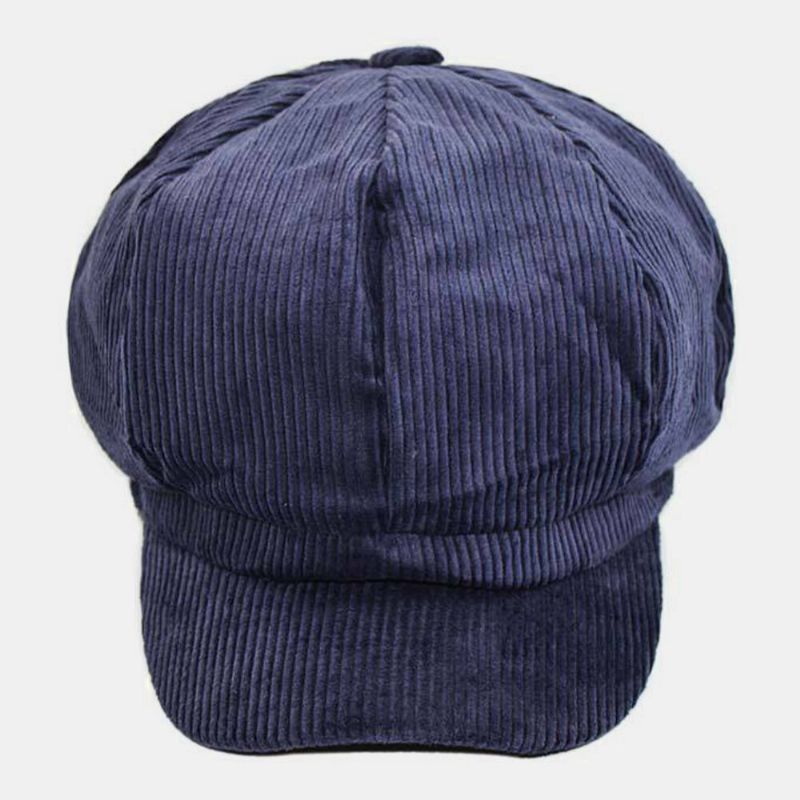 Kvinnor Manchester Retro Casual Stripes Outdoor Daglig Målare Hatt Åttakantig Hatt Basker Hatt