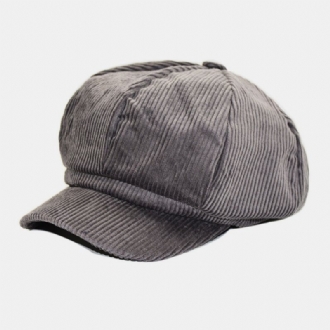 Kvinnor Manchester Retro Casual Stripes Outdoor Daglig Målare Hatt Åttakantig Hatt Basker Hatt