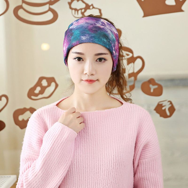 Kvinnor Multi-purpose Printing Turban Keps Casual Sommar Utomhus Hals Damask Bra Elastisk Mjuk Beanie Hatt