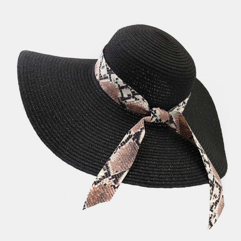 Kvinnor Solskydd Semester Strand Vild Brätte Solhatt Elegant Snygg Bowknot Stråhatt