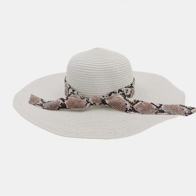 Kvinnor Solskydd Semester Strand Vild Brätte Solhatt Elegant Snygg Bowknot Stråhatt