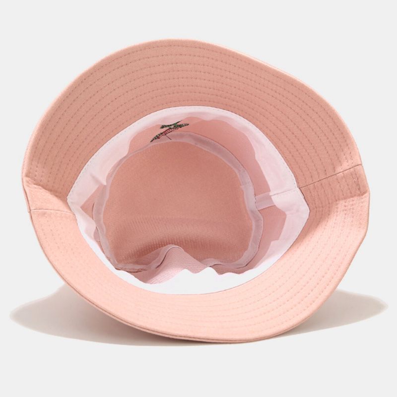 Kvinnor Sommar Uv-skydd Blommönster Broderi Casual Söt Solhatt Bucket Hat