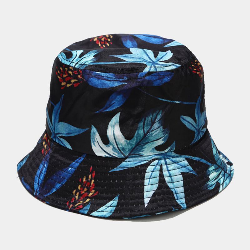 Kvinnor Sommar Uv-skydd Blommönster Visir Solhatt Mode Casual Outdoor Resor Bucket Hat