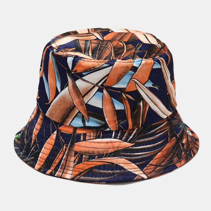 Kvinnor Sommar Uv-skydd Blommönster Visir Solhatt Mode Casual Outdoor Resor Bucket Hat