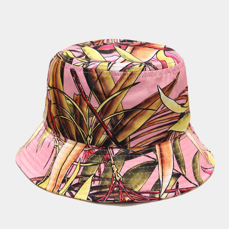 Kvinnor Sommar Uv-skydd Blommönster Visir Solhatt Mode Casual Outdoor Resor Bucket Hat