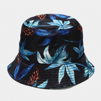 Kvinnor Sommar Uv-skydd Blommönster Visir Solhatt Mode Casual Outdoor Resor Bucket Hat