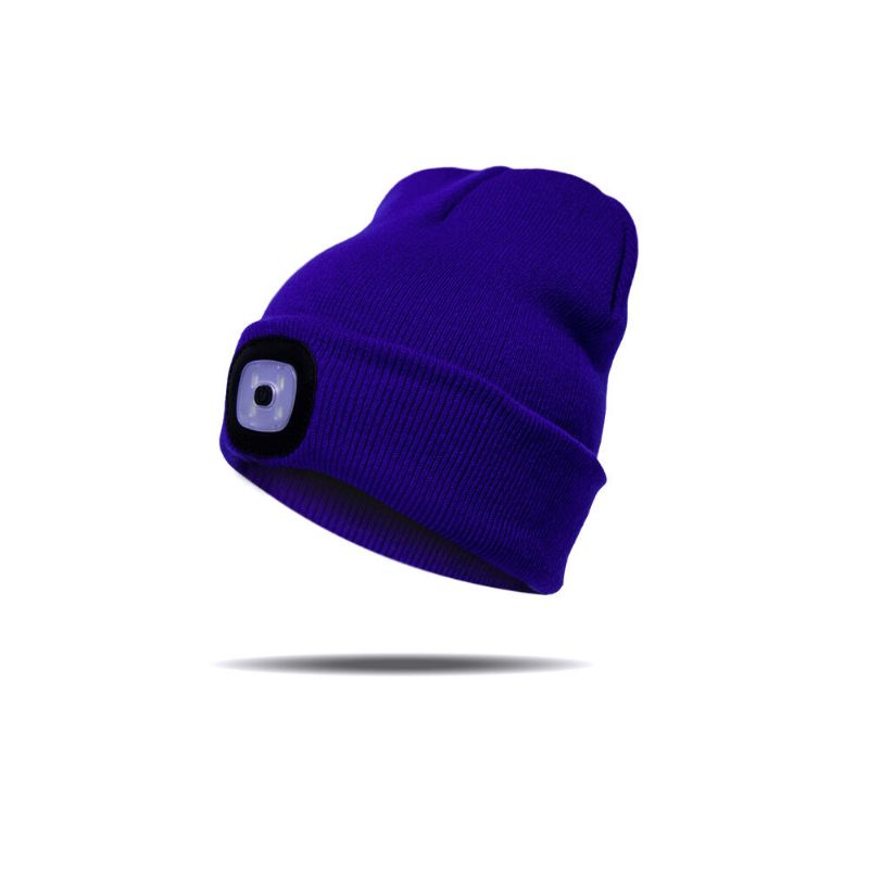 Led Light Beanie Hat Stickad Keps Jogging Nattvandring