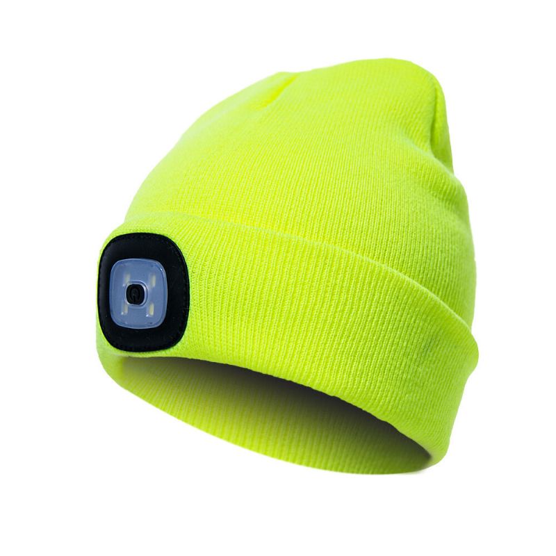 Led Light Beanie Hat Stickad Keps Jogging Nattvandring