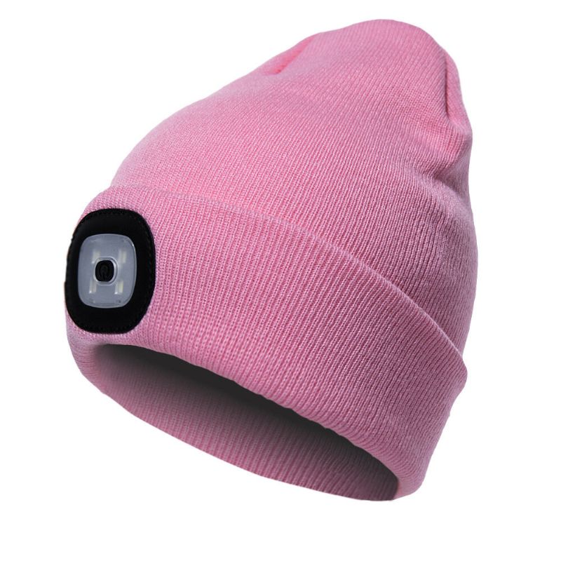 Led Light Beanie Hat Stickad Keps Jogging Nattvandring