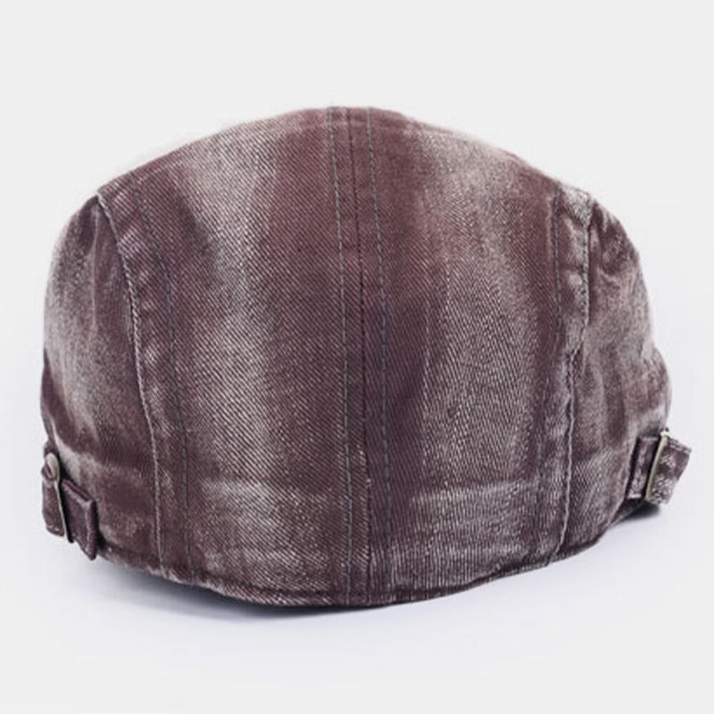 Män Bomull Broderi Brev Snabbtorkande Andningsbar Utomhus Casual Solskydd Fram Hatt Basker Hatt Flat Hat