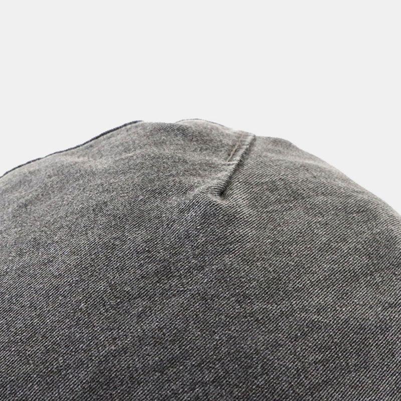 Män Bomull Enfärgad Skrynklig Basker Retro Washed Dome Forward Cap Newsboy Hatt