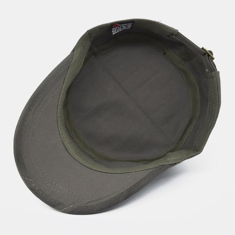 Män Bomull Kamouflage Broderi Femuddig Tryck Utomhussport Bergsklättring Platt Hatt Peaked Cap Militär Hatt