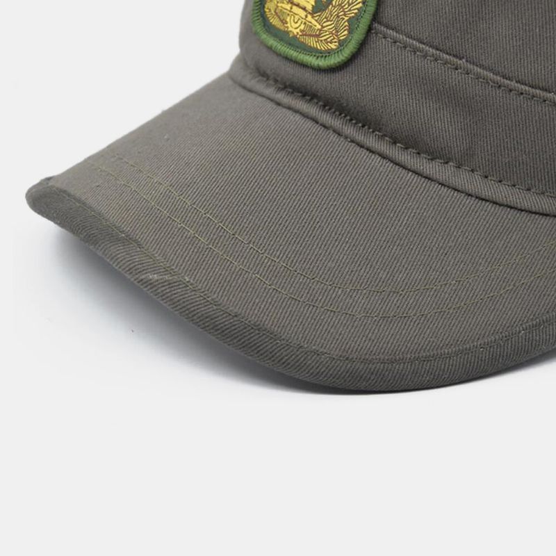 Män Bomull Kamouflage Broderi Femuddig Tryck Utomhussport Bergsklättring Platt Hatt Peaked Cap Militär Hatt