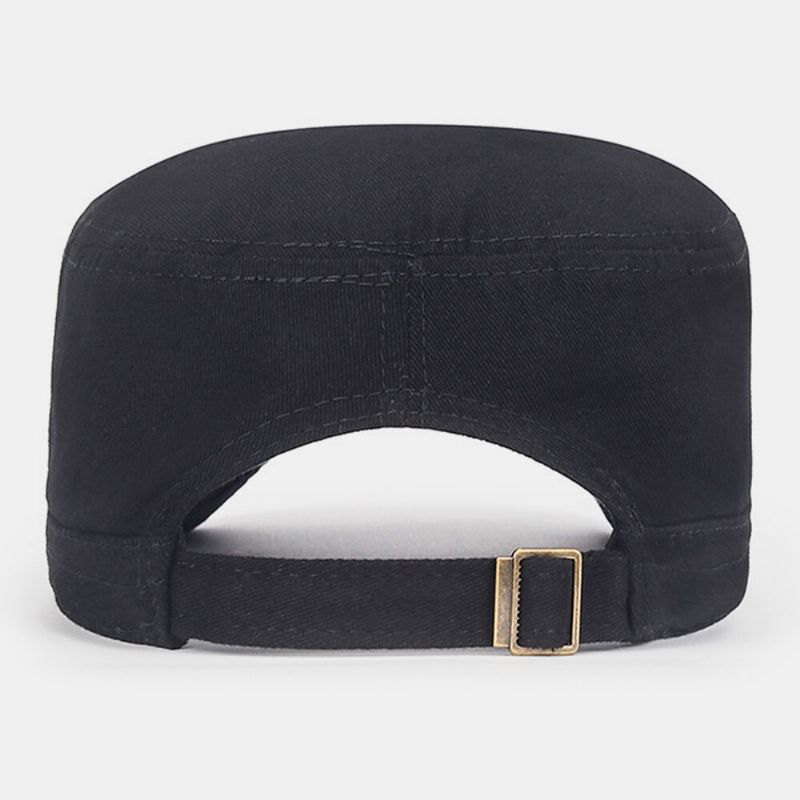 Män Bomull Kamouflage Broderimönster Justerbar Utomhussport Solskydd Flat Hat Peaked Cap Military Hat