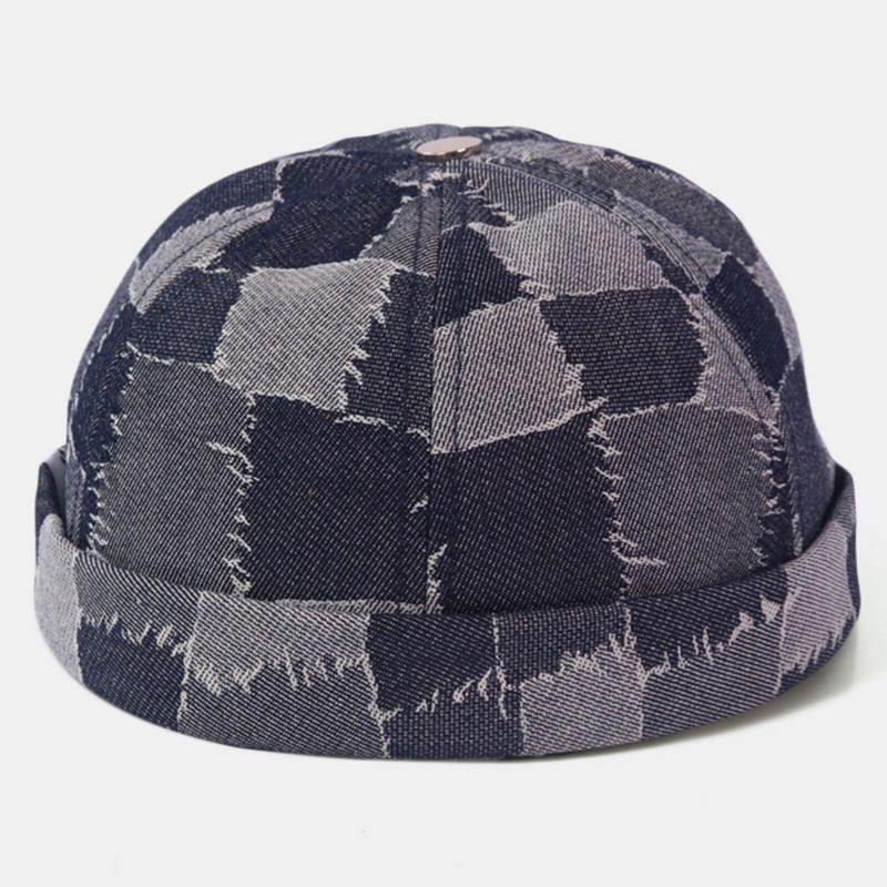 Män Casual Hyresvärd Kepsar Döskalle Kepsar Patchwork Cowboy Denim Hatt