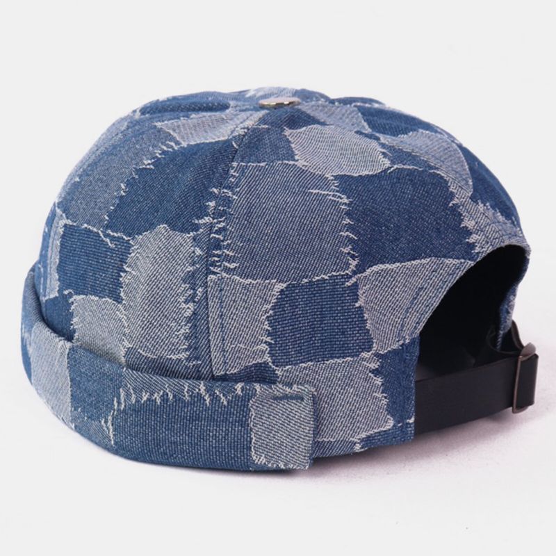 Män Casual Hyresvärd Kepsar Döskalle Kepsar Patchwork Cowboy Denim Hatt