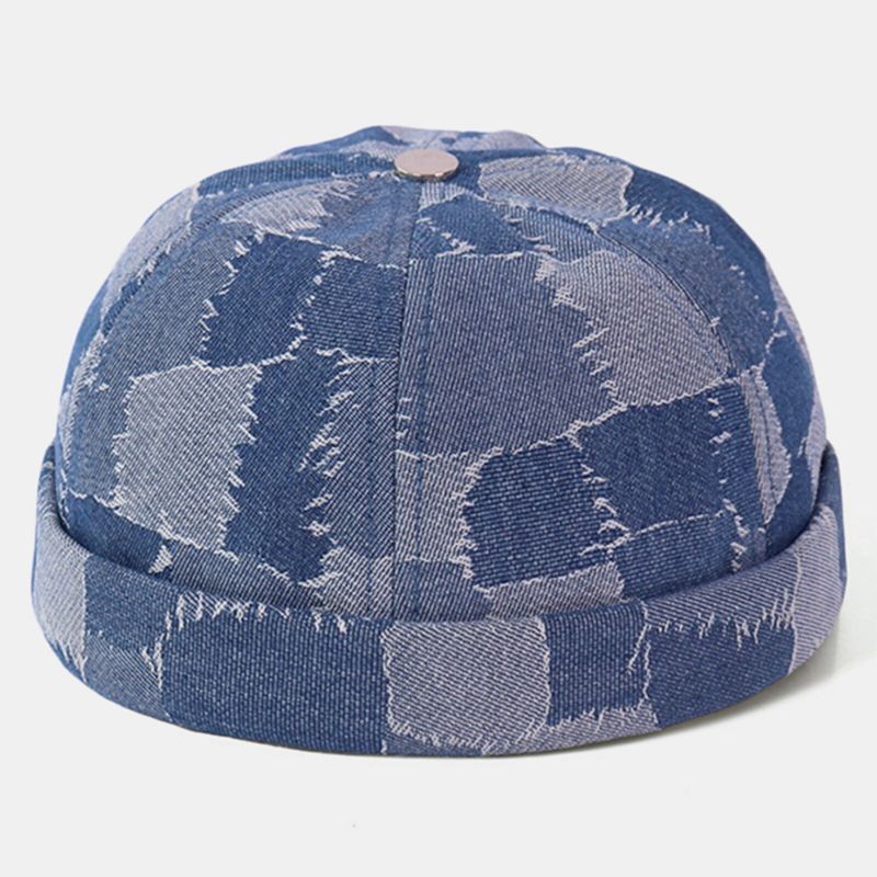 Män Casual Hyresvärd Kepsar Döskalle Kepsar Patchwork Cowboy Denim Hatt