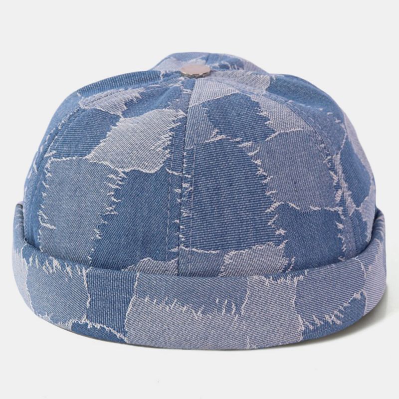 Män Casual Hyresvärd Kepsar Döskalle Kepsar Patchwork Cowboy Denim Hatt