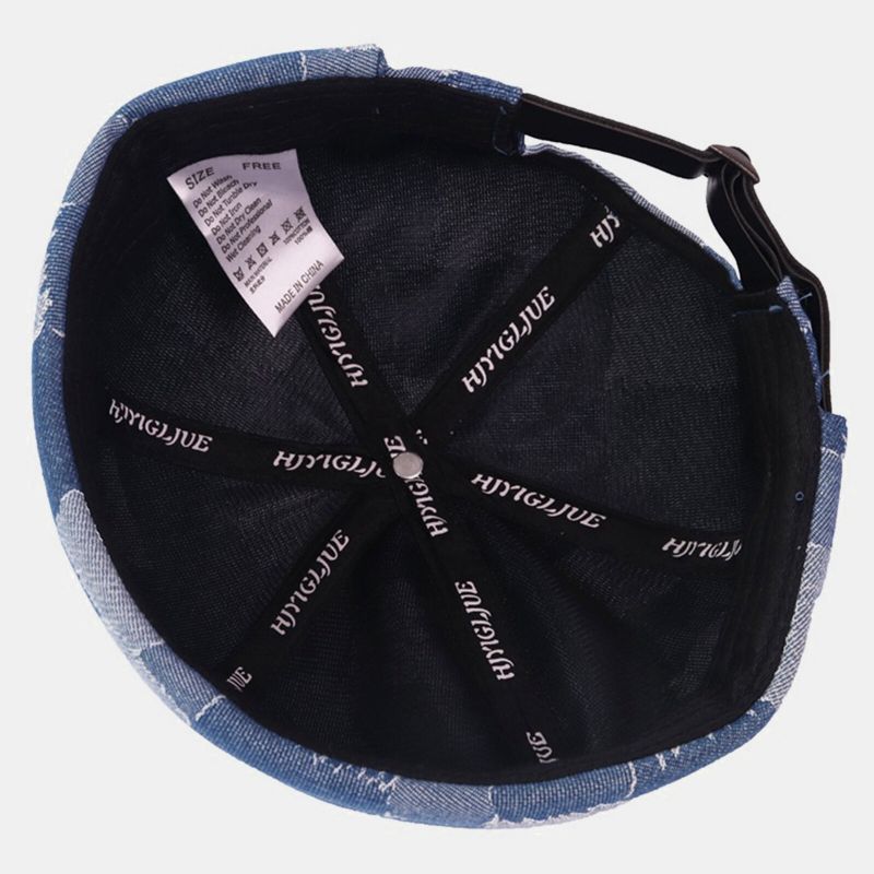 Män Casual Hyresvärd Kepsar Döskalle Kepsar Patchwork Cowboy Denim Hatt