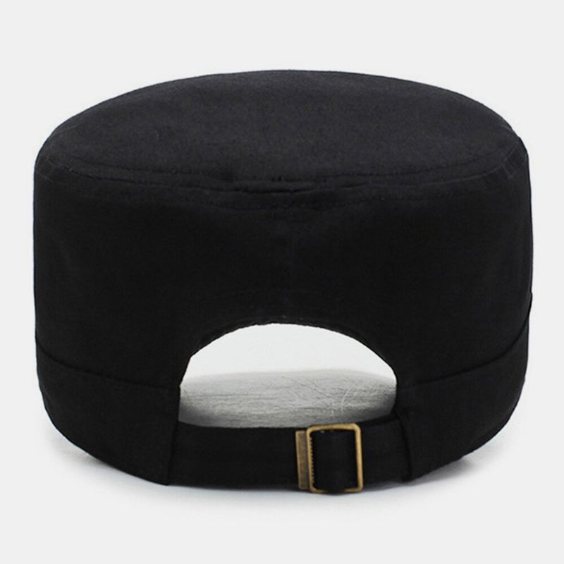 Män Justerbar Andningshål Design Militär Keps Utomhus Rese Solskydd Kadett Hatt Flat Keps