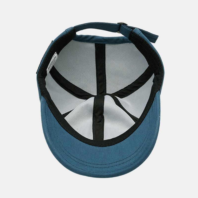 Män Kortbrättad Letter Patch Snapback-hatt Casual Street Hip Hop-hatt Suncreen Baseballkeps