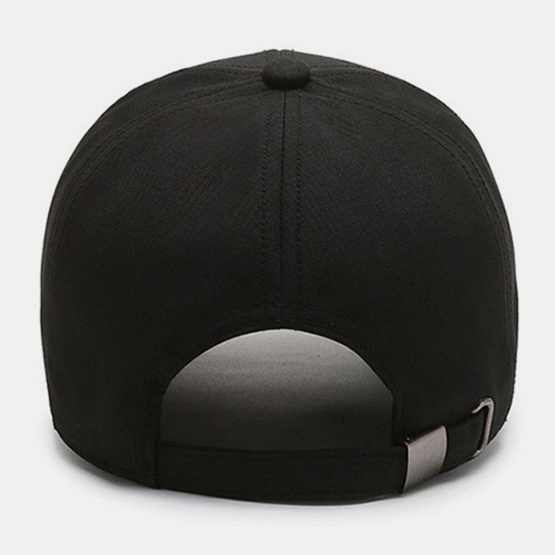 Män Kupol Bred Brätte Bokstavsmönster Baseballkeps Utomhus Resesolskydd Justerbar Hatt Peaked Cap