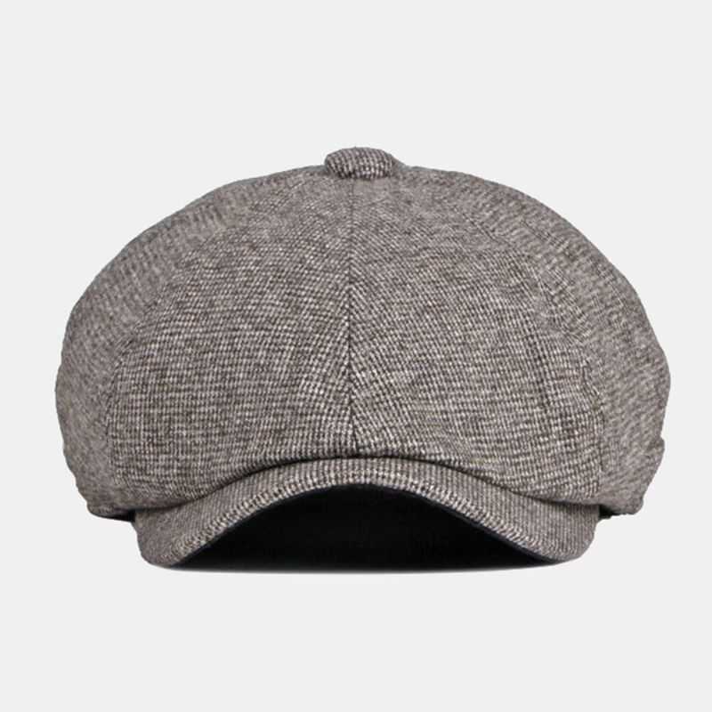 Män Newsboy Hattar Brittiska Casual Outdoor Solskydd 8 Panel Ivy Keps Åttakantig Hatt