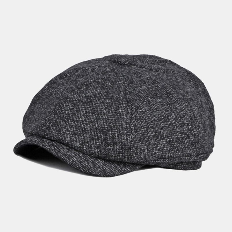 Män Newsboy Hattar Brittiska Casual Outdoor Solskydd 8 Panel Ivy Keps Åttakantig Hatt