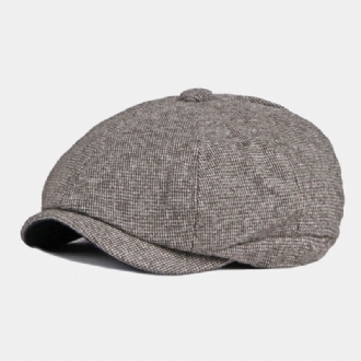 Män Newsboy Hattar Brittiska Casual Outdoor Solskydd 8 Panel Ivy Keps Åttakantig Hatt