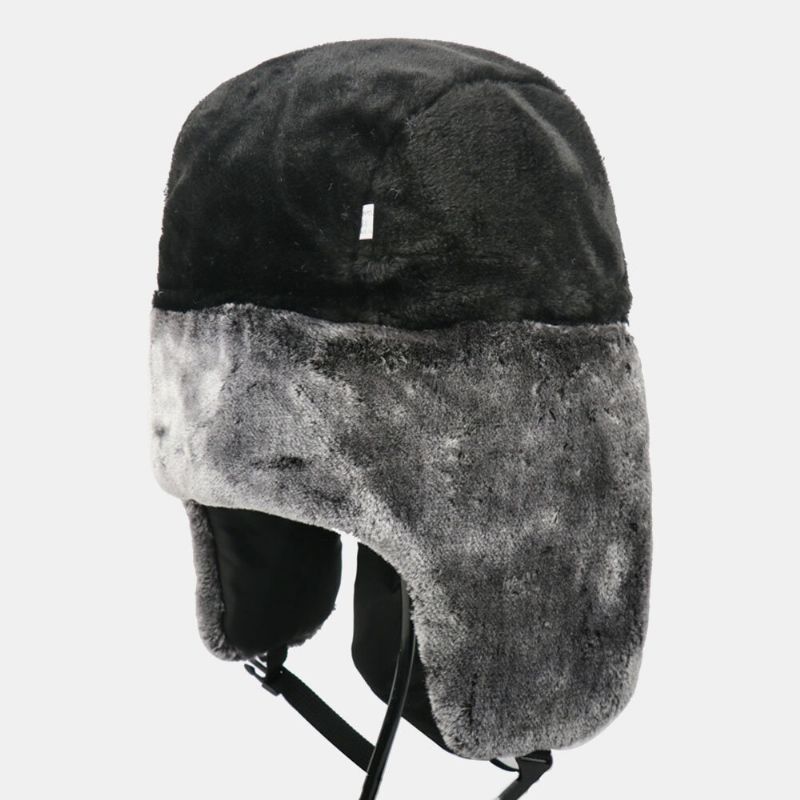 Män Solid Soviet Badge Vindtät Trapper Hat Outdoor Thicken Ear Protection Varm Rysk Hatt Ushanka Hat