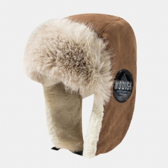 Män Trapper Hat Tjock Varmt Plysch Foder Vindtätt Hörselskydd Ushanka Hatt