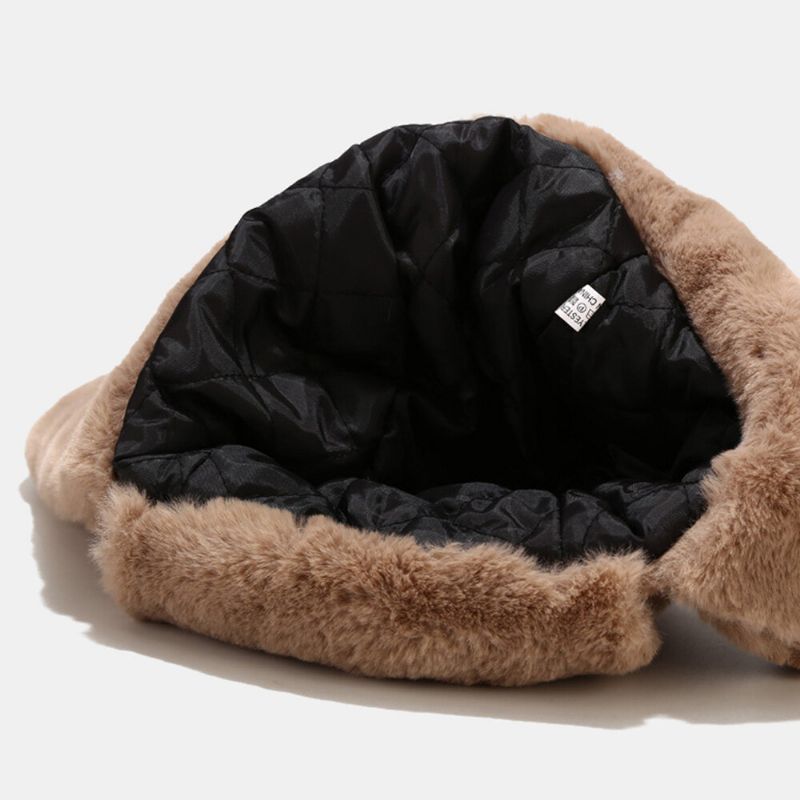 Män Trapper Hatt Faux Rabbit Fur Öronskydd Öronskydd Vinter Varmt Kall Skydd Ushanka Hatt För Dam