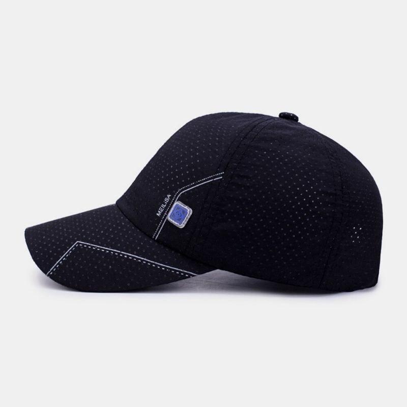 Män Twill Bokstavsmönster Snabbtorkande Sommar Utomhus Sport Solskydd Mesh Baseballhatt Som Andas Trucker Hatt